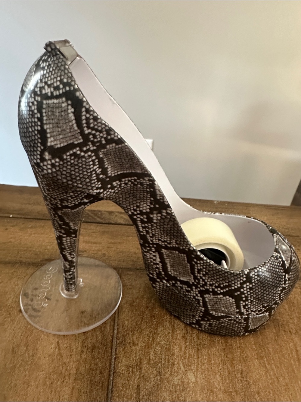 Scotch Fashion Tape Dispenser Snakeskin Stiletto High-Heeled Pump